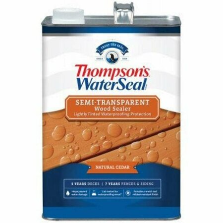 THOMPSONS WATERSEAL 1 gal Semi-Transparent Waterproofing Stain, Natural Cedar TH572894